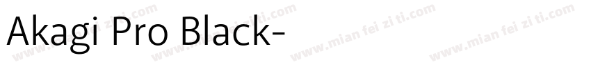 Akagi Pro Black字体转换